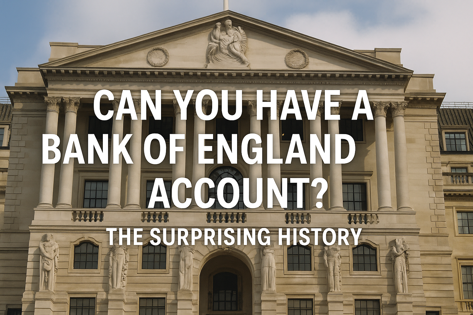 Can You Have a Bank of England Account? The Surprising History